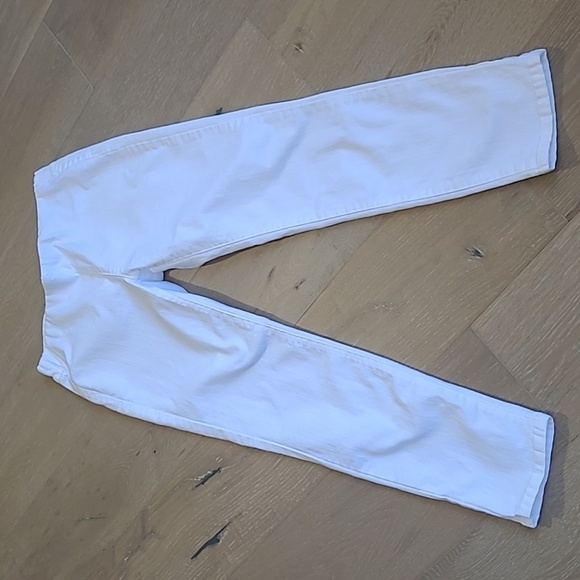 Soft Surroundings Pants Women's Small White Pull On Straight Leg Stretch Denim - Picture 2 of 9